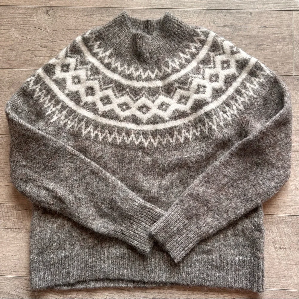 Banana Republic Fair Aisle Mock Neck Wool Blend Sweater - Picture 4 of 10